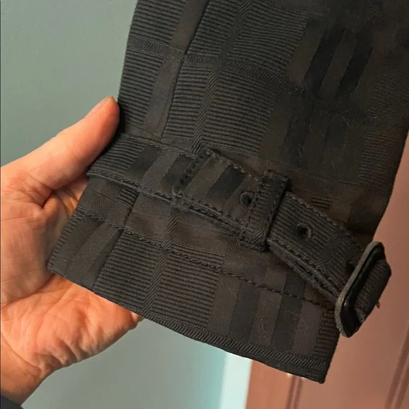 Burberry Black Plaid Pea Coat 12 - Picture 6 of 7